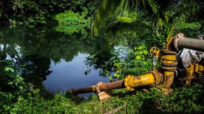 El agua del lago de Mae Toen está contaminado por fluoruro.