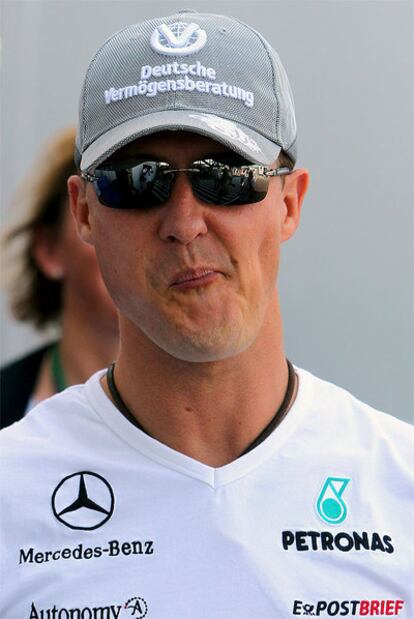 Michael Schumacher, en el circuito de Hungaroring.