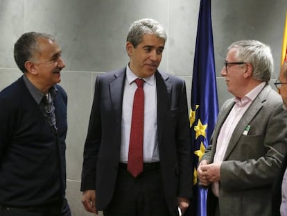 Ignacio Fernández Toxo, Josep Maria Álvarez i Francesc Homs.