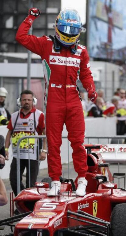Alonso, tras vencer en Hockenheim.