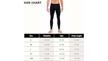 Pantalones térmicos sobre fondo blanco.