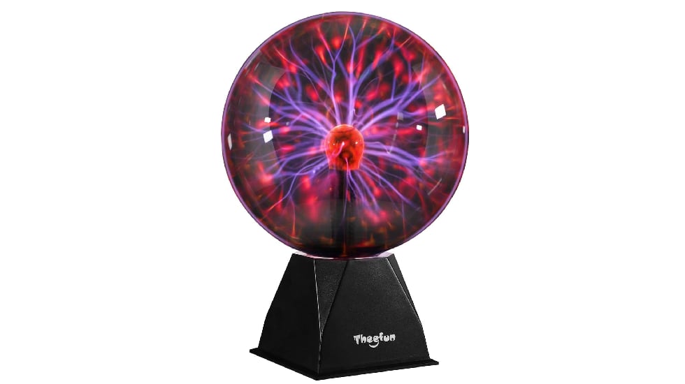 Bola de plasma mágica con destellos de luz incluidos.