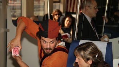 Tren Medieval de Sigüenza, en Guadalajara, ruta turística que une Madrid con la ciudad alcarreña los fines de semana de primavera y otoño.