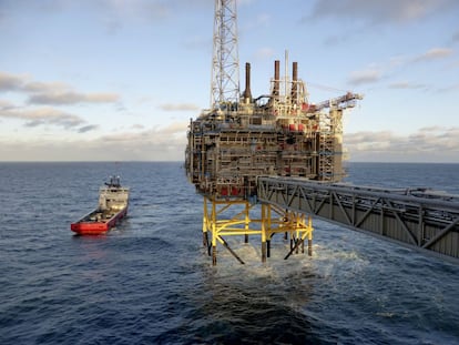 Plataforma de procesamiento de gas y petróleo de Statoil en Stavanger (Noruega).