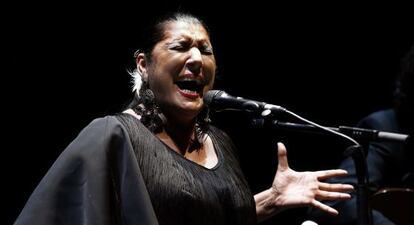 La cantaora Remedios Amaya durante su actuación en el festival Flamenco On Fire.