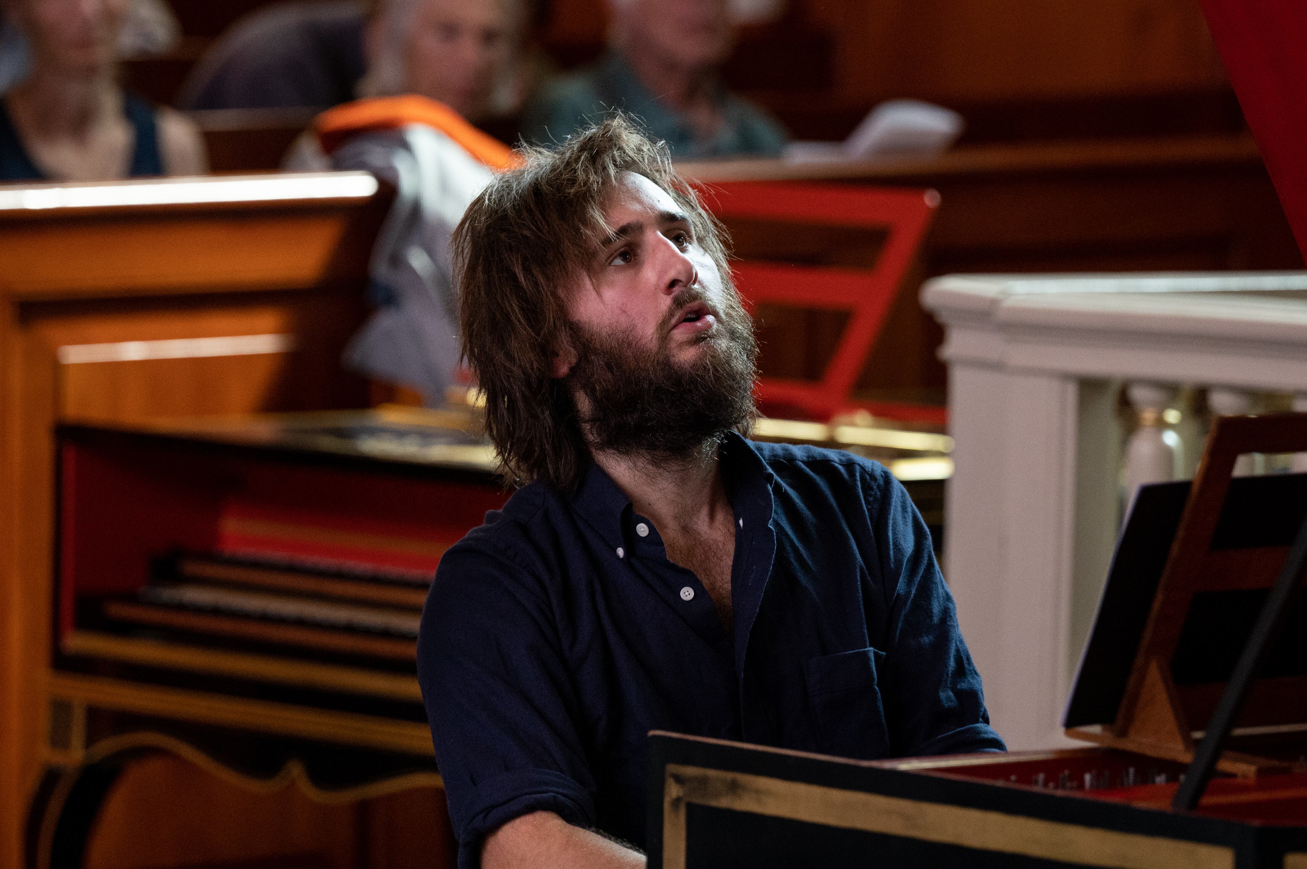 El cavecinista Jean Rondeau durante el recital con música de Carl Philipp Emanuel y Wilhelm Friedemann Bach que tocó en la Lutherse Kerk el pasado martes.