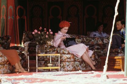 La Reina Isabel II en una visita a Marruecos en 1980.