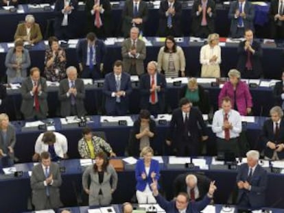Parlamentarios europeos, en una sesión de septiembre.