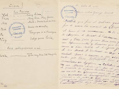 Dos páginas del 'Cuaderno de hule negro', de Rubén Darío.