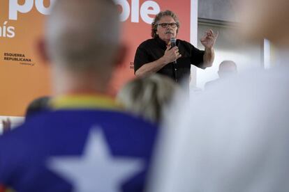 Joan Tardà, en un acto electoral