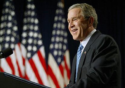 George W. Bush, durante su conferencia de prensa de ayer en Washington.