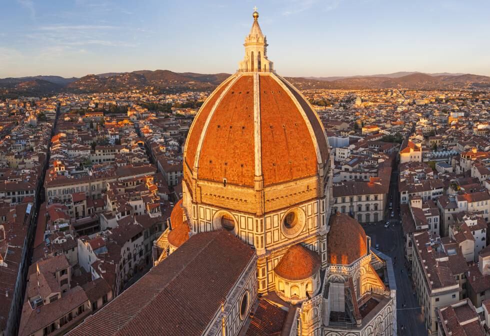 Cúpula de Santa Maria dei Fiore, el Duomo de Florencia (Italia), obra maestra de Brunelleschi.