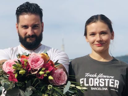 Elena Zhabreva y Manuel Gouveia, fundadores de Florster. 