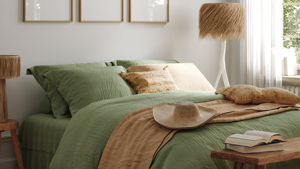 Textiles de primavera: piezas de lino, yute, con colores luminosos y mucho más. 