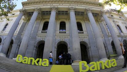 Salida a Bolsa de las acciones del grupo Bankia en julio de 2011.