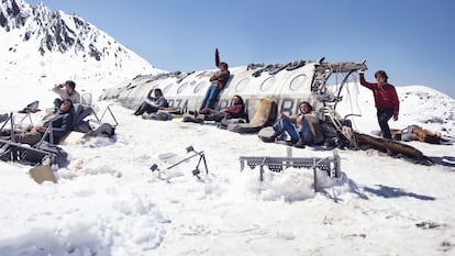 Fotograma de la película 'La sociedad de la nieve', del director Juan Antonio Bayona.