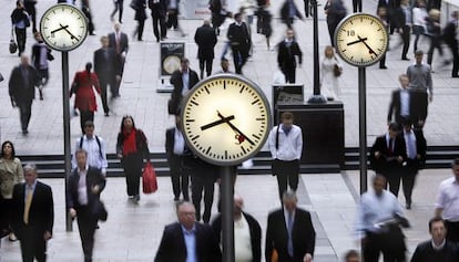 Trabajadores en Londres.