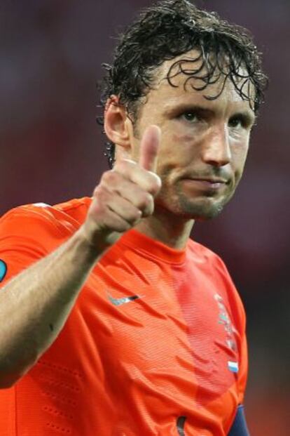 Van Bommel, en un partido de Holanda.