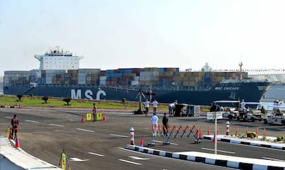 Inauguración de la ampliación del Canal de Suez, en agosto de 2015.