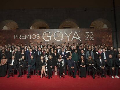 Los candidatos a los premios Goya, ayer en la fiesta de los nominados.
