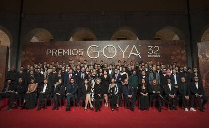 Los candidatos a los premios Goya, ayer en la fiesta de los nominados.