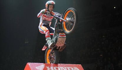 Toni Bou durant la prova d&#039;ahir al Palau Sant Jordi. 