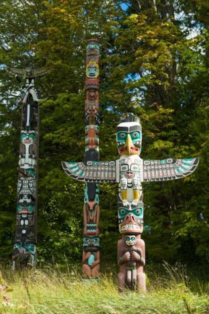 Un tótem en el parque Stanley, de Vancouver.