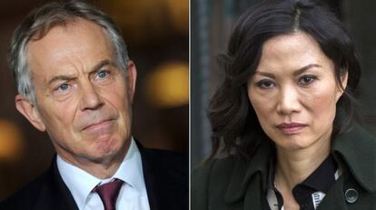 Tony Blair y Wendy Deng.