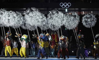 Actuación durante la ceremonia de clausura de los Juegos Olímpicos de Pyeongchang, el 25 de febrero de 2018.