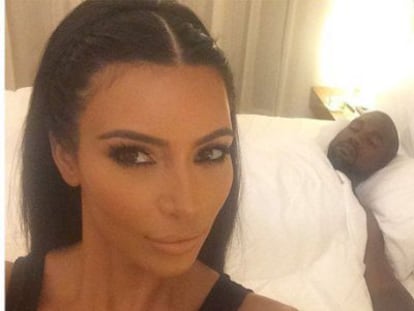 Selfie de Kim Kardashian en Instagram, el pasado 2 de agosto de 2014.
