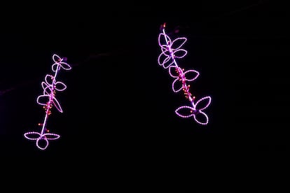 Detalle de la iluminación en la calle Calle de Carretas.