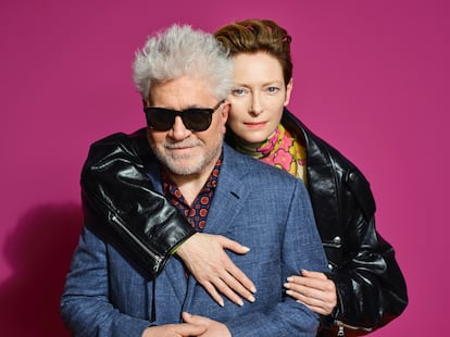 Almodóvar e Swinton.