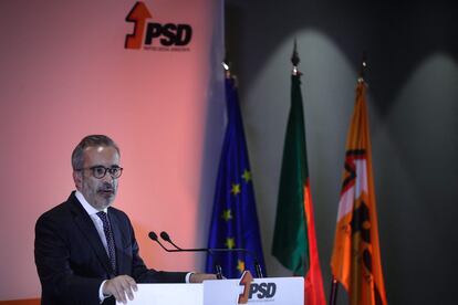 Paulo Rangel, tras reconocer su derrota en las primarias del PSD en Lisboa el sábado. 