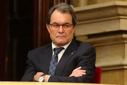 Artur Mas en el ple d'investidura de Jordi Turull.