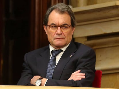 Artur Mas en el ple d'investidura de Jordi Turull.