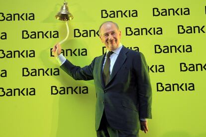 Rodrigo Rato el dia de la sortida a borsa de Bankia.
