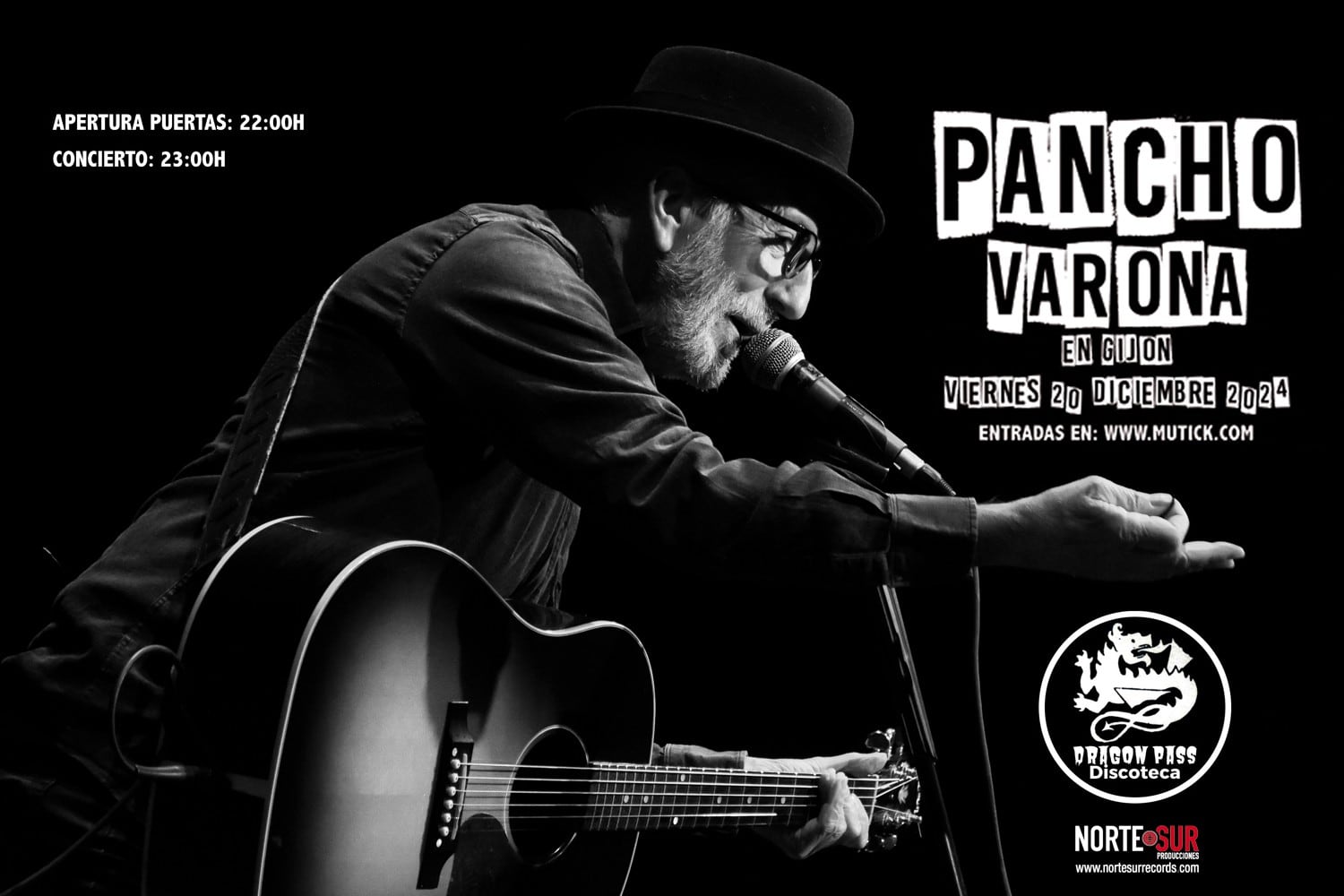 Asiste al concierto de Pancho Varona en Gijón