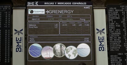 La empresa Grenergy Renovables, especializada en energía solar, en su debut en el Mercado Alternativo Bursátil (MAB).