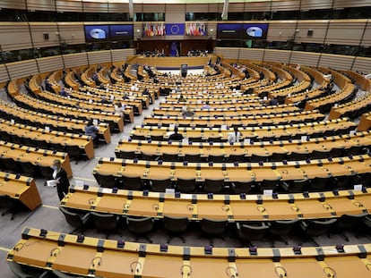 Vista del Parlamento Europeo, en Bruselas.