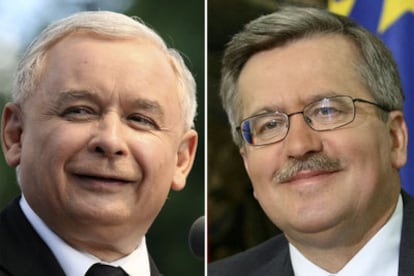 Jaroslaw Kaczynski y Bronislaw Komorowski.