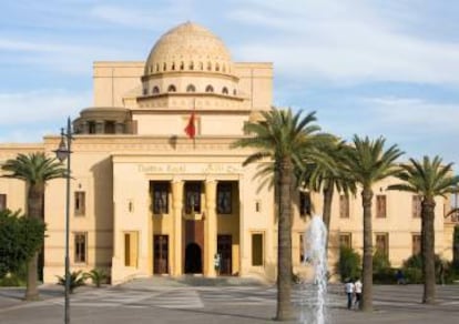 Entrada al Teatro Real, en Marraquech.