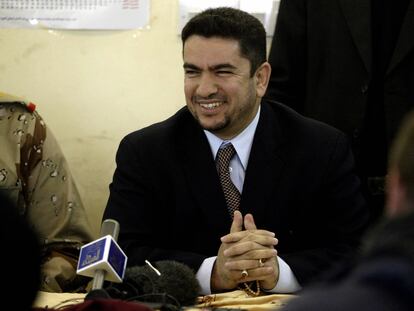 Al Zarfi, el candidato a primer ministro de Irak, en una imagen de archivo durante una rueda de prensa en Bagdad.