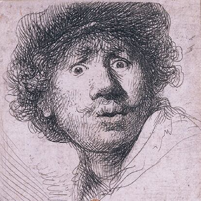 &#39;Rembrandt con la mirada extraviada&#39; (1630), de Rembrandt, en La Pedrera.