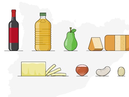 El mapa de las denominaciones de origen de Cataluña, producto a producto