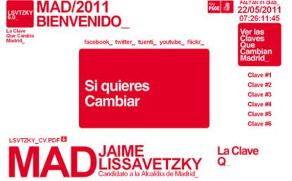 Así es la nueva web presentada por el candidato socialista para aunar su presencia en las redes sociales.