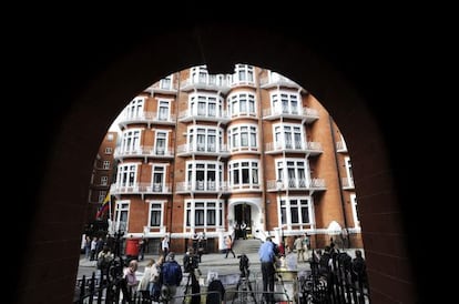 Embajada de Ecuador en Londres, en el barrio de Knightsbridge. 