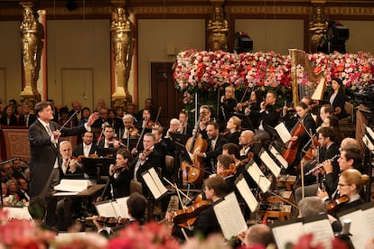 Un momento del Concierto de Año Nuevo de la Filarmónica de Viena, este lunes.