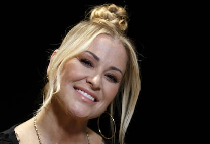 Primer plano de Anastacia durante una entrevista esta semana en Madrid