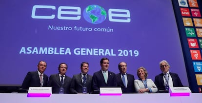 Asamblea general de 2019 de la patronal española CEOE.