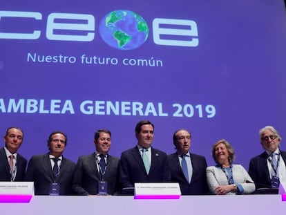 Asamblea general de 2019 de la patronal española CEOE.